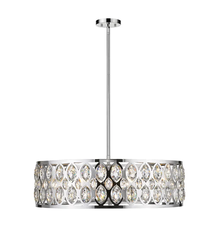 Z-Lite 6010-30CH Dealey Eight Light Chandelier, Chrome