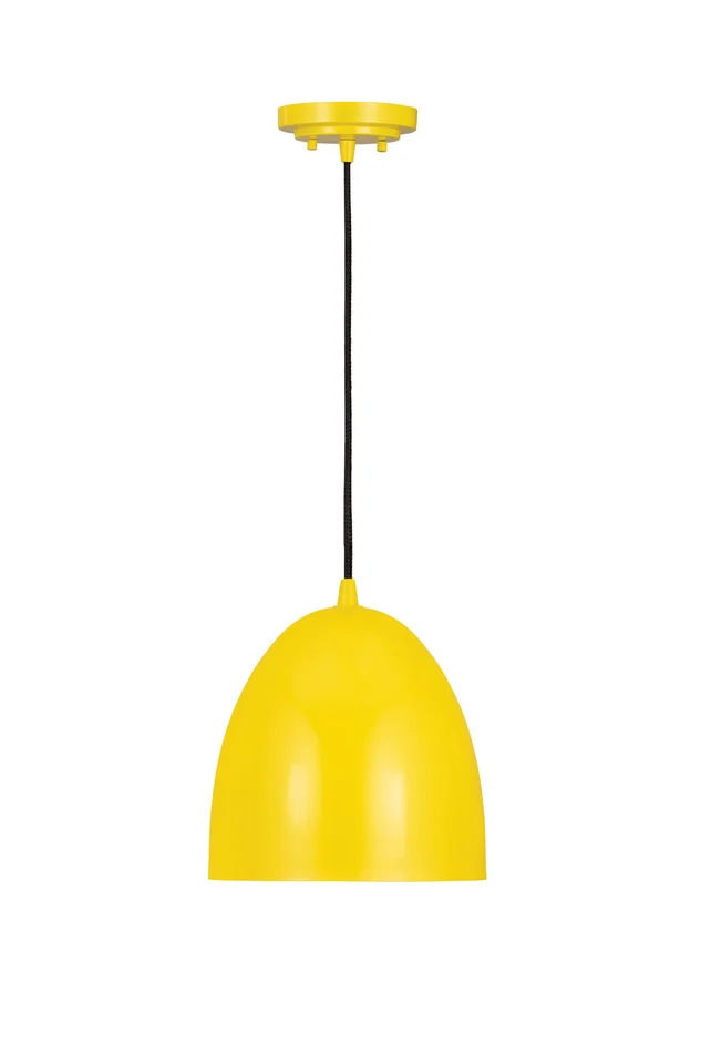 Z-Lite 6012P9-YEL Z Studio Dome Pendant One Light Pendant, Yellow
