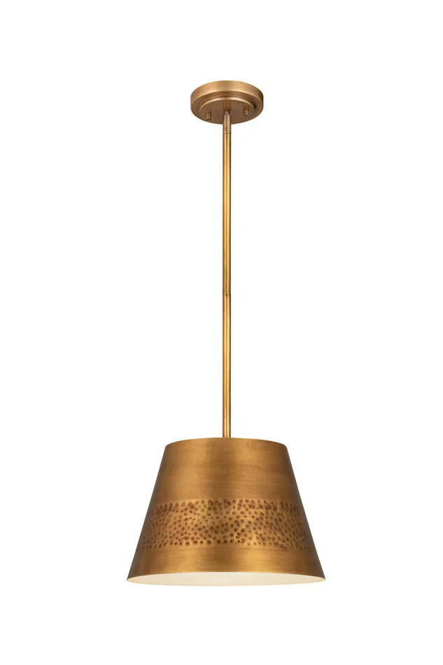 Z-Lite 6013-12RB Maddox One Light Chandelier, Rubbed Brass