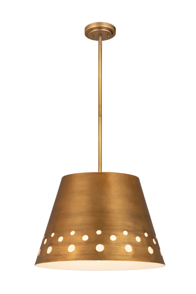 Z-Lite 6014-18RB Katie One Light Chandelier, Rubbed Brass