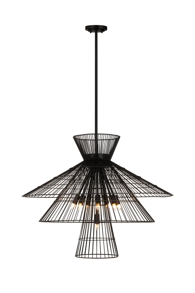Z-Lite 6015-8MB Alito Eight Light Chandelier, Matte Black