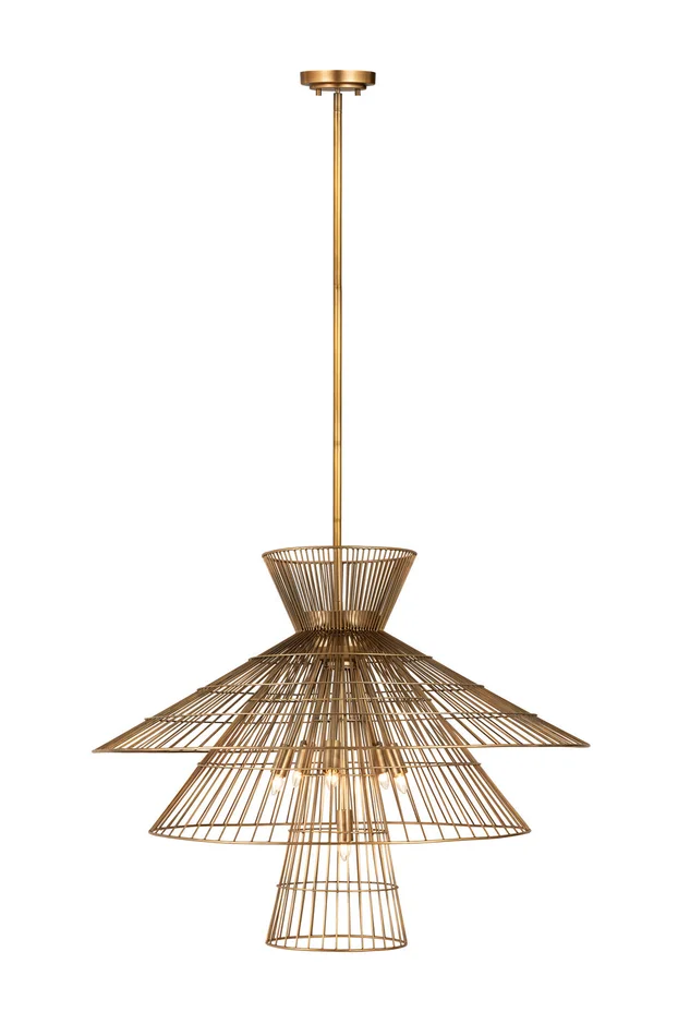 Z-Lite 6015-8RB Alito Eight Light Chandelier, Rubbed Brass