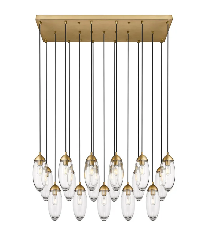 Z-Lite 651P-17L-RB Arden 17 Light Chandelier, Rubbed Brass