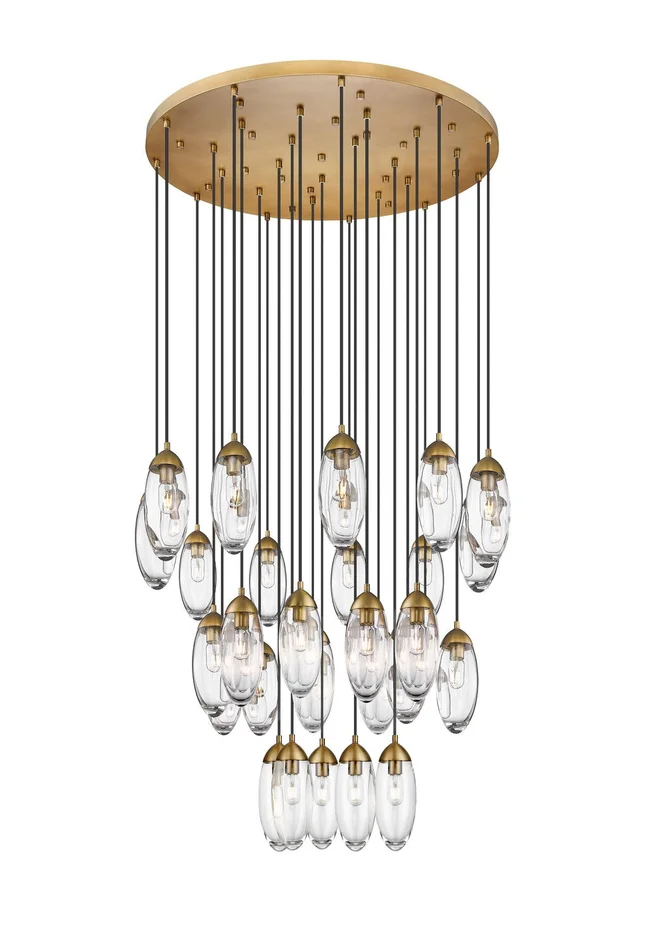 Z-Lite 651P-27R-RB Arden 27 Light Chandelier, Rubbed Brass
