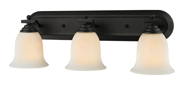 Z-Lite 703-3V-MB Lagoon Three Light Vanity, Matte Black