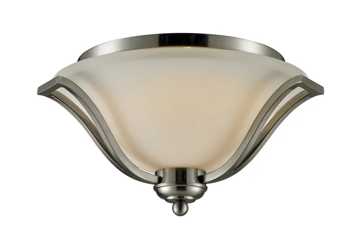 Z-Lite 704F3-BN Lagoon Three Light Flush Mount, Brushed Nickel