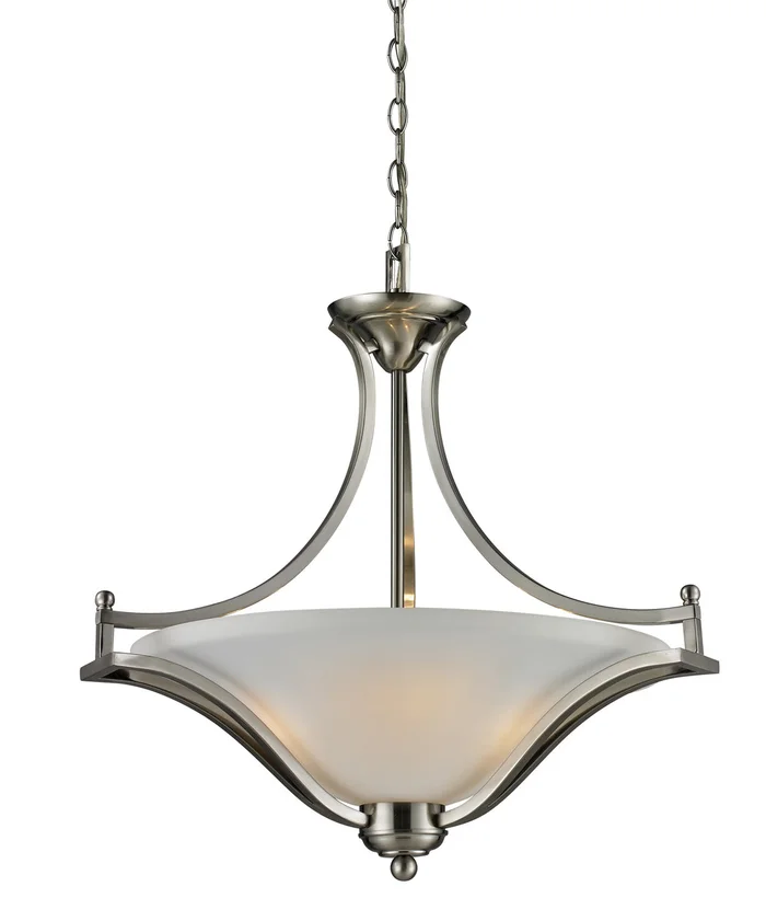 Z-Lite 704P-BN Lagoon Three Light Pendant, Brushed Nickel