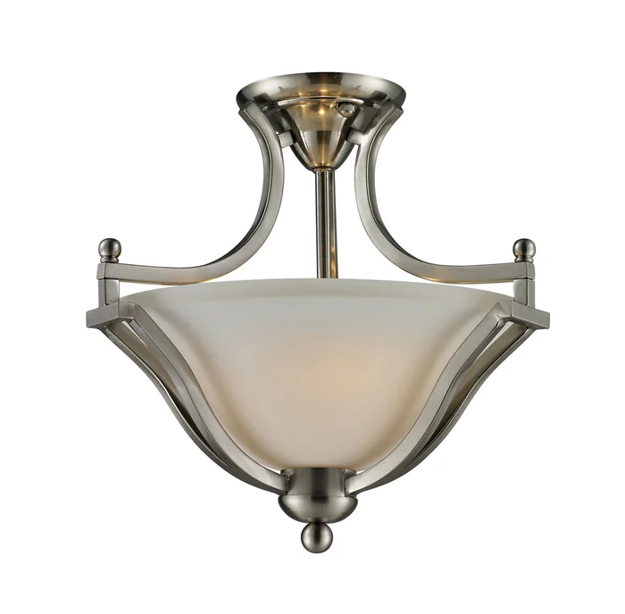 Z-Lite 704SF-BN Lagoon Two Light Semi Flush Mount, Brushed Nickel