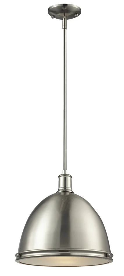 Z-Lite 710P13-BN Mason One Light Pendant, Brushed Nickel