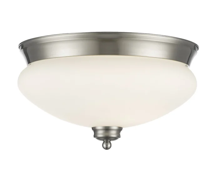 Z-Lite 721F2-BN Amon Two Light Flush Mount, Brushed Nickel
