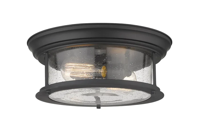 Z-Lite 727F13-MB Sonna Two Light Flush Mount, Matte Black