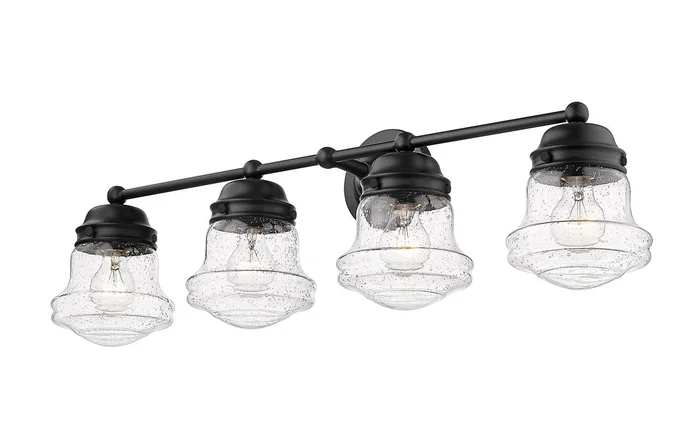 Z-Lite 736-4V-MB Vaughn Four Light Vanity, Matte Black