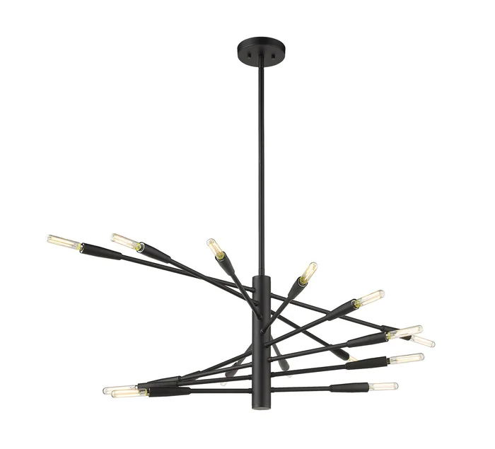 Z-Lite 737-16MB Ascension 16 Light Chandelier, Matte Black