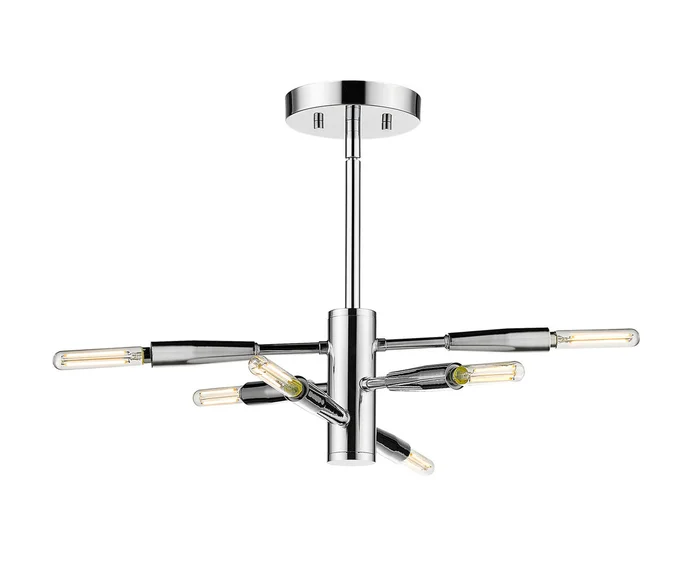 Z-Lite 737SF6-CH Ascension Six Light Semi Flush Mount, Chrome