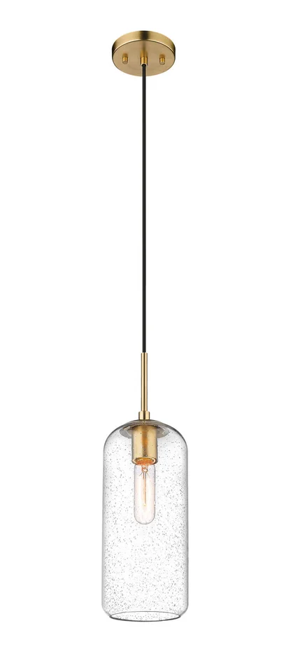 Z-Lite 738P17-HBR Monty One Light Pendant, Heritage Brass