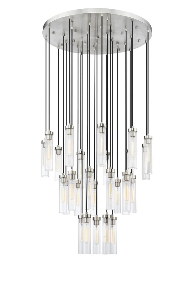 Z-Lite 740P-27R-BN Beau 27 Light Chandelier, Brushed Nickel