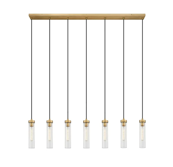 Z-Lite 740P-7L-RB Beau Seven Light Chandelier, Rubbed Brass