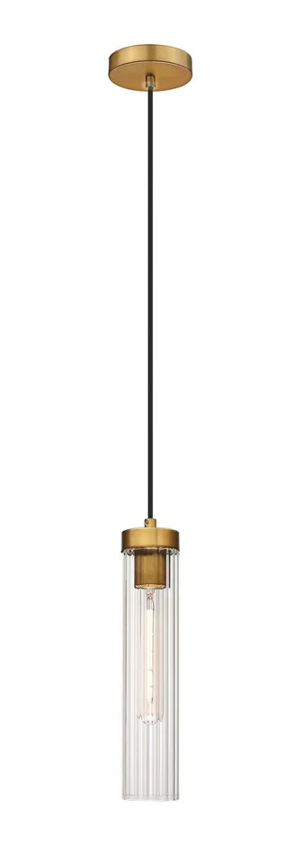 Z-Lite 740P-RB Beau One Light Pendant, Rubbed Brass