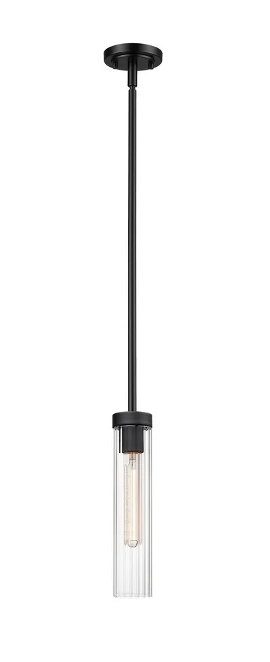 Z-Lite 740P-ROD-MB Beau One Light Pendant, Matte Black