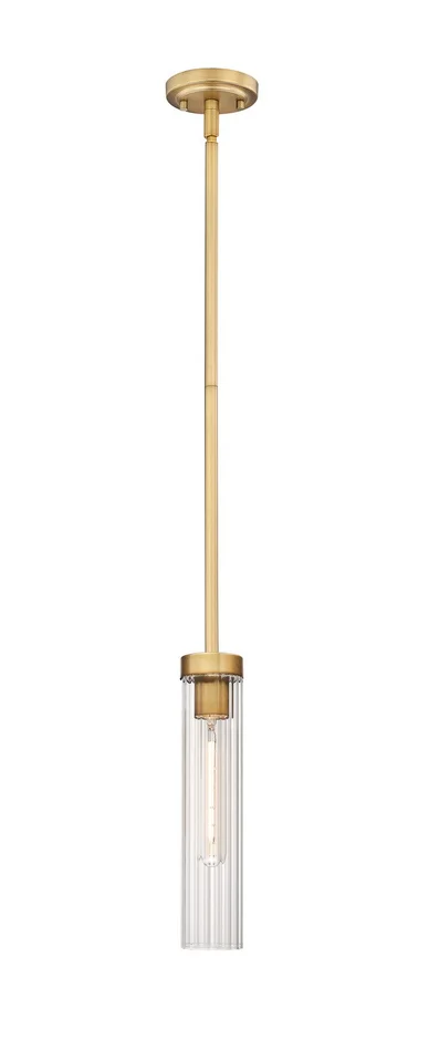 Z-Lite 740P-ROD-RB Beau One Light Pendant, Rubbed Brass