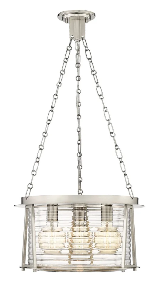 Z-Lite 7503P18-BN Cape Harbor Pendant Three Light Pendant, Brushed Nickel