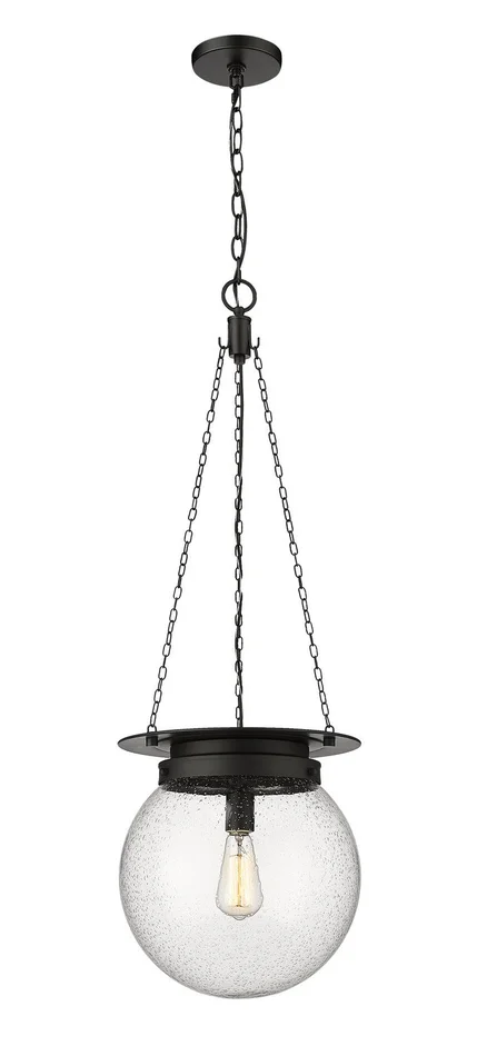 Z-Lite 7506P13-MB Calhoun One Light Pendant, Matte black