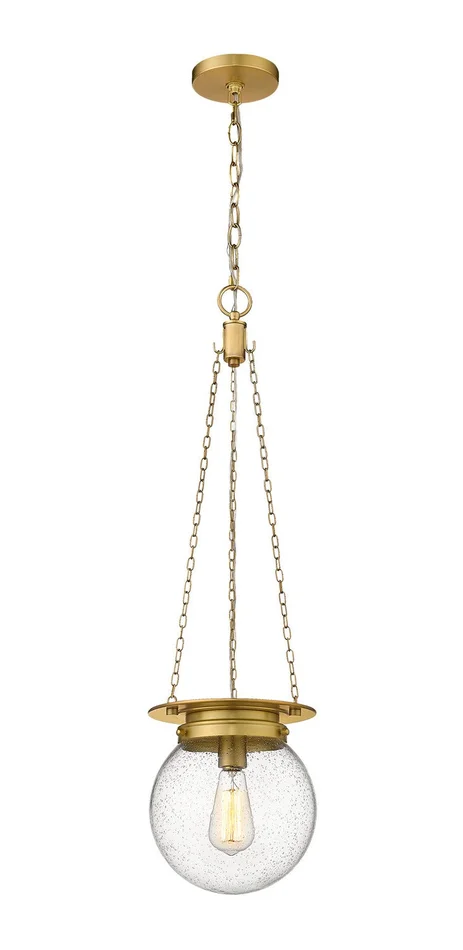 Z-Lite 7506P9-HBR Calhoun One Light Pendant, Heritage Brass