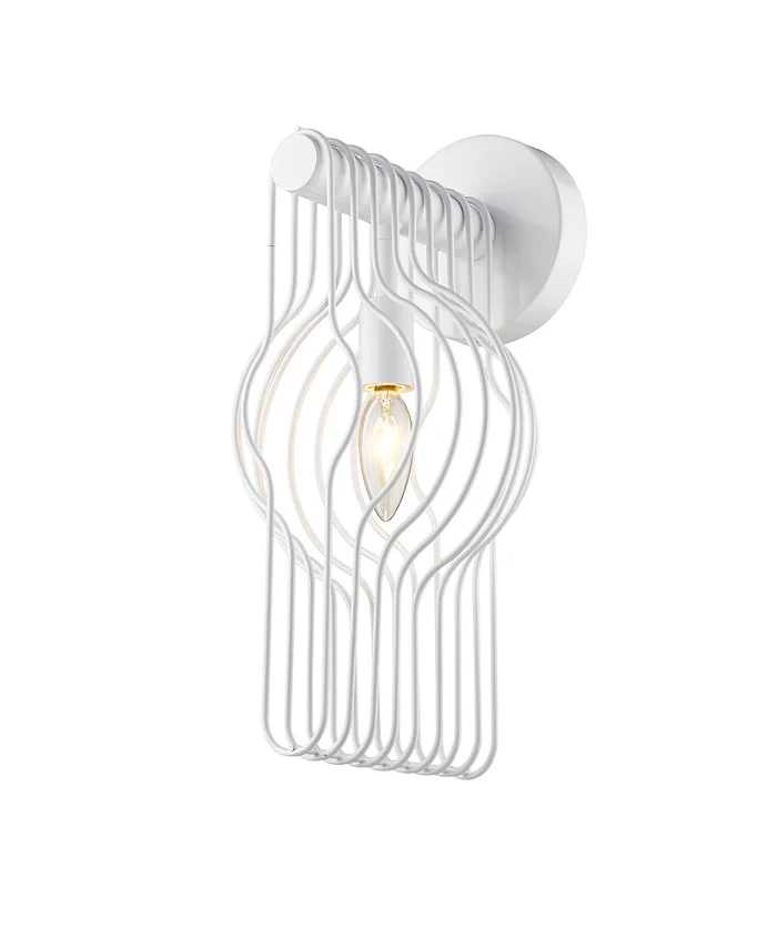 Z-Lite 801-1S-WH Contour One Light Wall Sconce, White