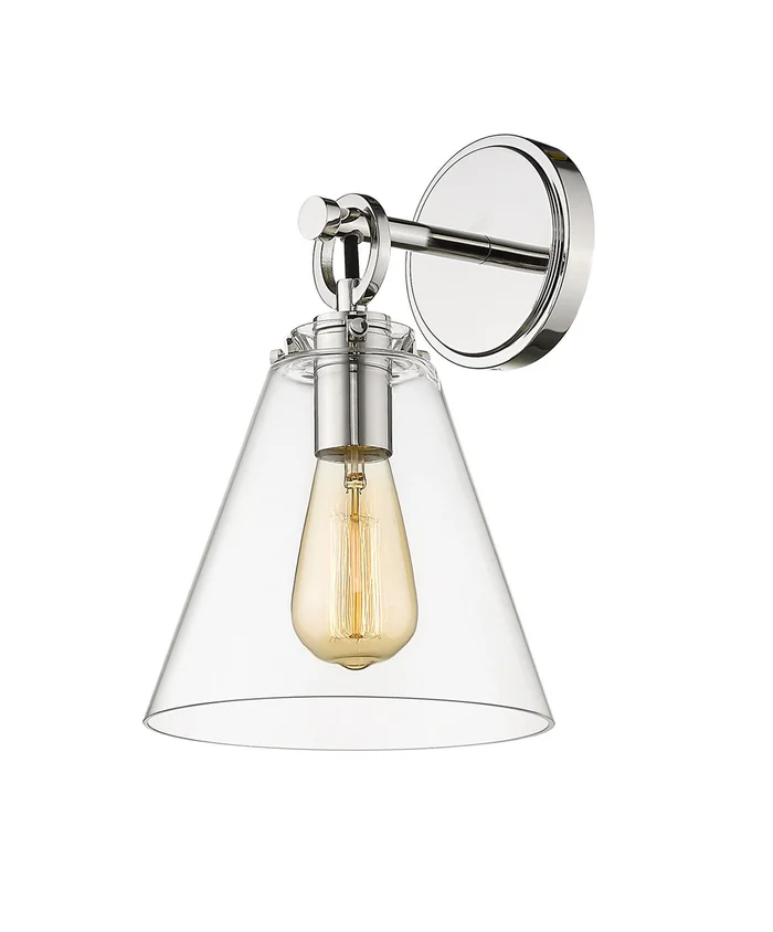 Z-Lite 806-1S-PN Harper One Light Wall Sconce, Polished Nickel