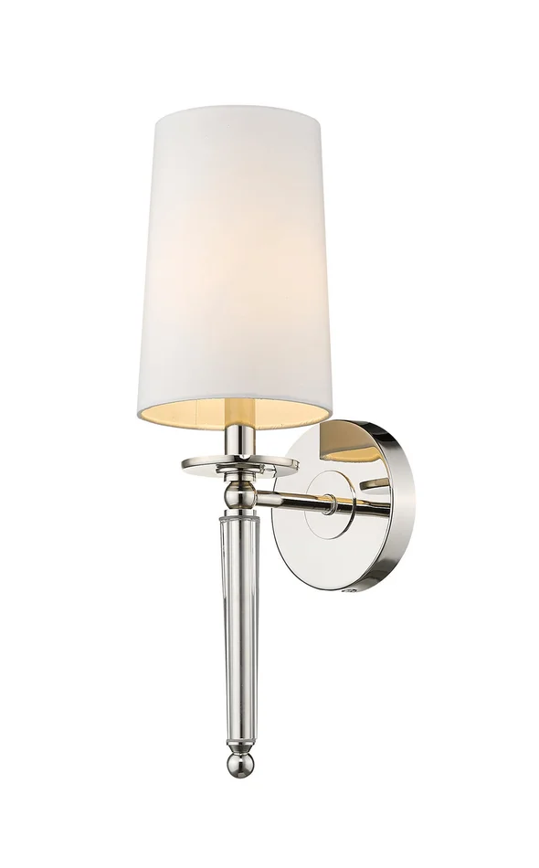 Z-Lite 810-1S-PN Avery One Light Wall Sconce, Polished Nickel