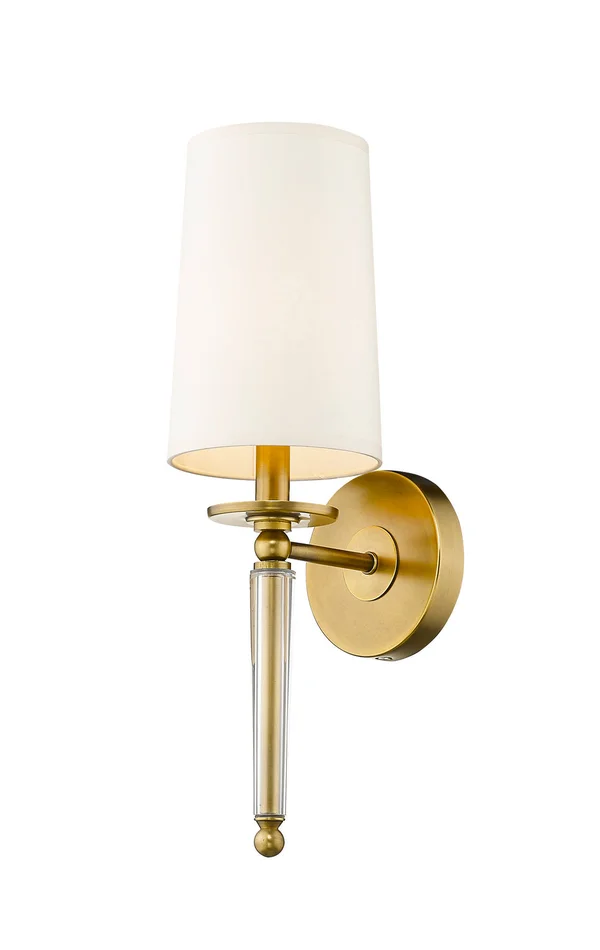 Z-Lite 810-1S-RB Avery One Light Wall Sconce, Rubbed Brass