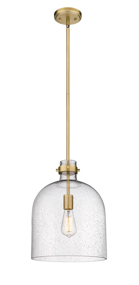 Z-Lite 817-12RB Pearson One Light Pendant, Rubbed Brass