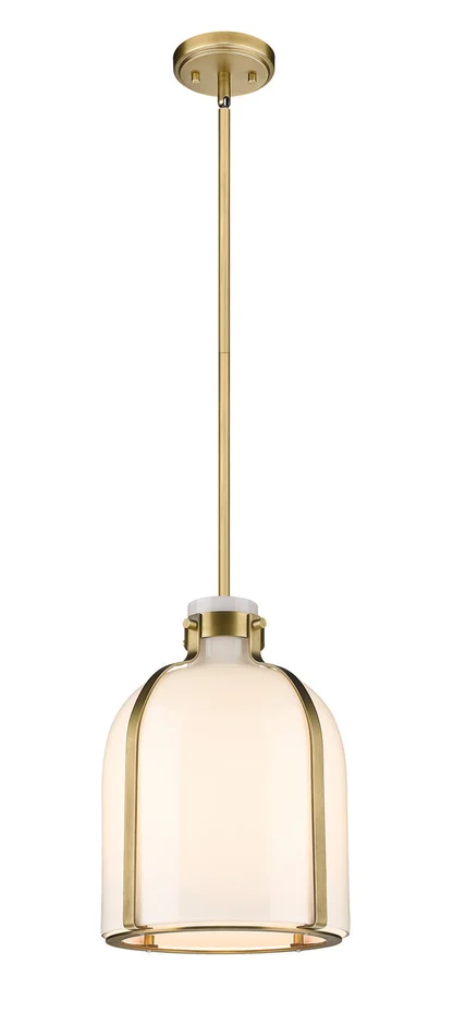 Z-Lite 818-9RB Pearson One Light Pendant, Rubbed Brass
