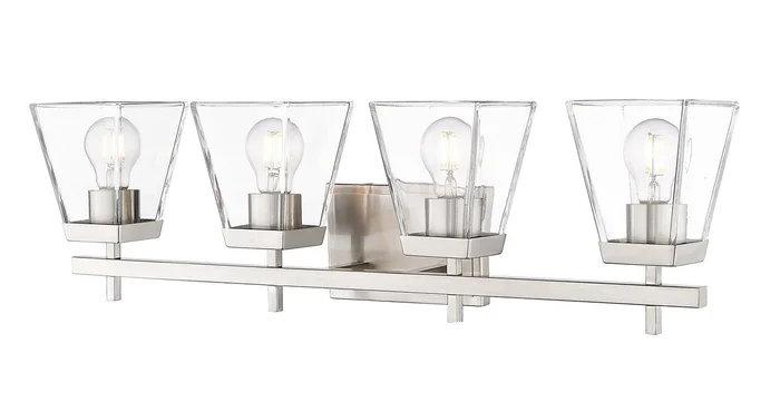 Z-Lite 819-4V-BN Lauren Four Light Vanity, Brushed Nickel