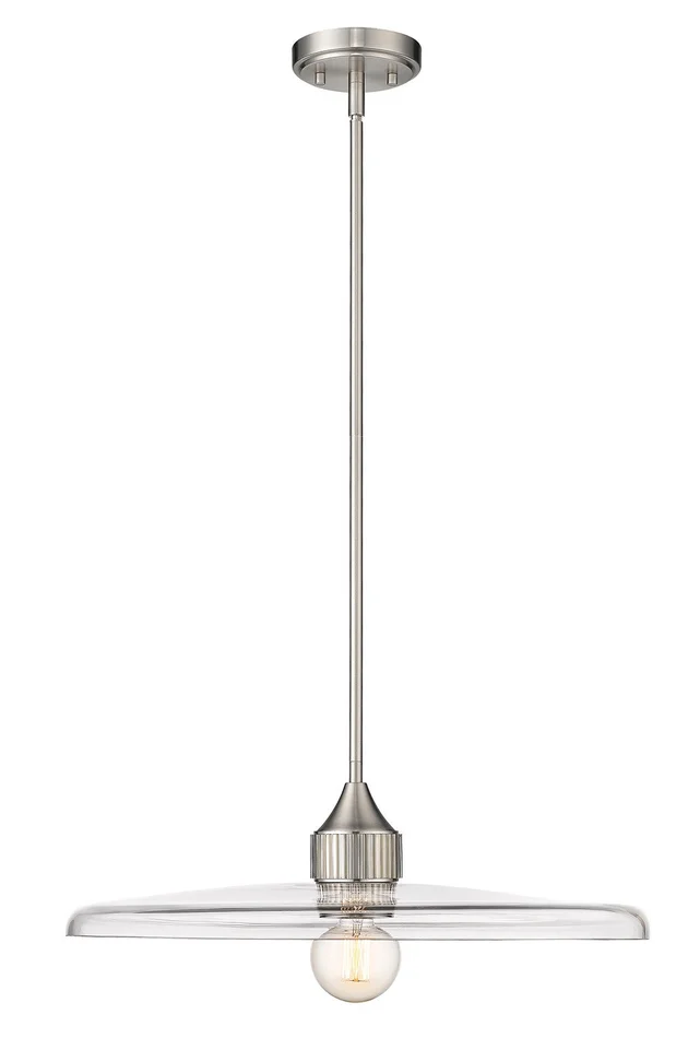 Z-Lite 821P24-BN Paloma One Light Pendant, Brushed Nickel