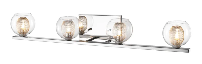 Z-Lite 905-4V Auge Four Light Vanity, Chrome