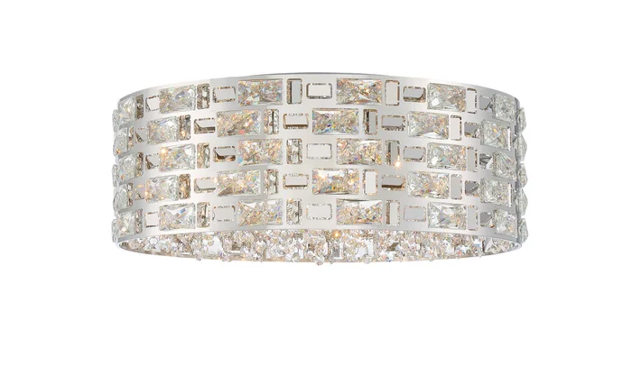 Z-Lite 912F21-CH Aludra Seven Light Flush Mount, Chrome