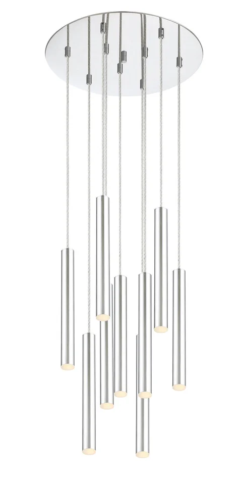 Z-Lite 917MP12-CH-LED-9RCH Forest LED Island Pendant, Chrome