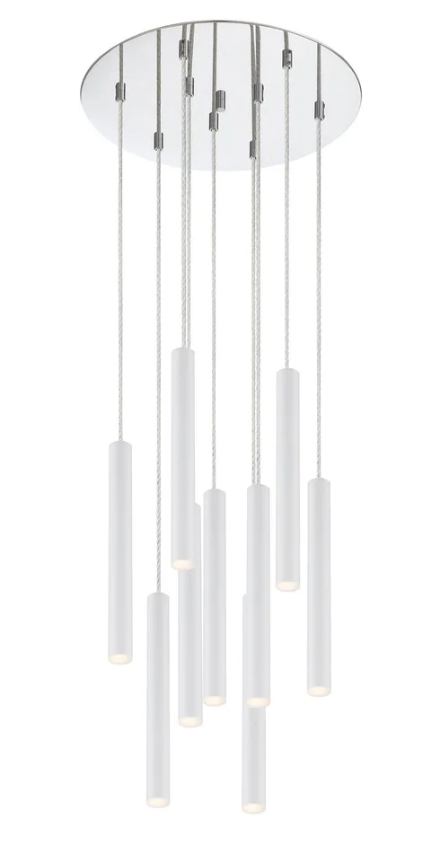 Z-Lite 917MP12-WH-LED-9RCH Forest LED Island Pendant, Chrome