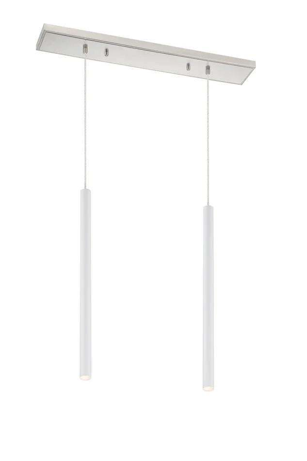 Z-Lite 917MP24-WH-LED-2LBN Forest LED Island Pendant, Brushed Nickel