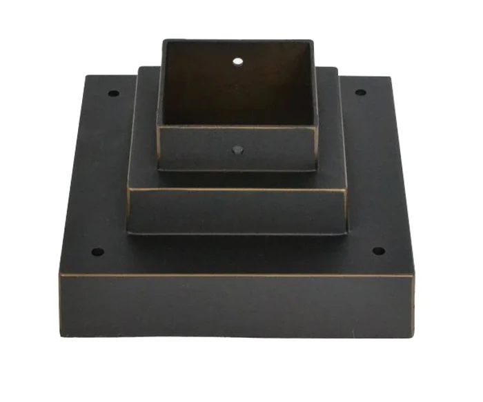 Z-Lite SQPM-ORBZ Pier Mounts Outdoor Pier Mount, Outdoor Rubbed Bronze
