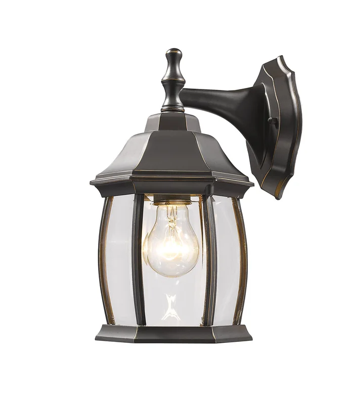 Z-Lite T20-ORB Waterdown One Light Outdoor Wall Sconce, Oil Rubbed Bronze