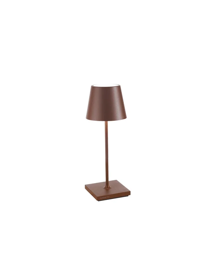 Zafferano LD0320R4 Poldina Pro LED Table Lamp, Rust