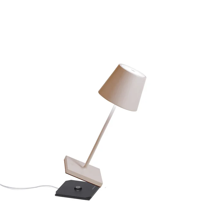 Zafferano LD0320S4 Poldina Pro LED Table Lamp, Sand