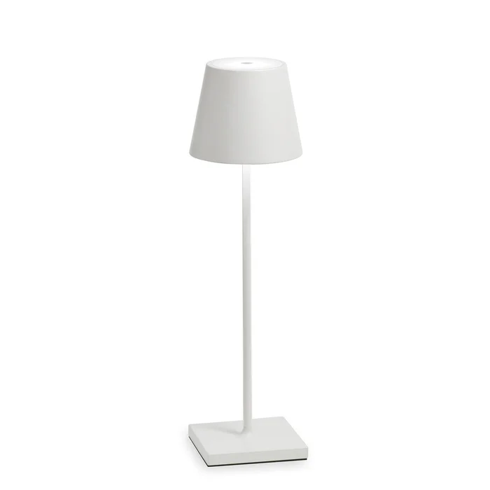 Zafferano LD0340B4 Poldina Pro LED Table Lamp, White