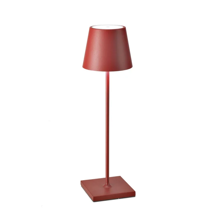 Zafferano LD0340F4 Poldina Pro LED Table Lamp, Red