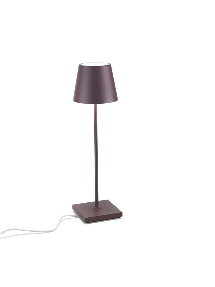 Zafferano LD0340X4 Poldina Pro LED Table Lamp, Bordeaux