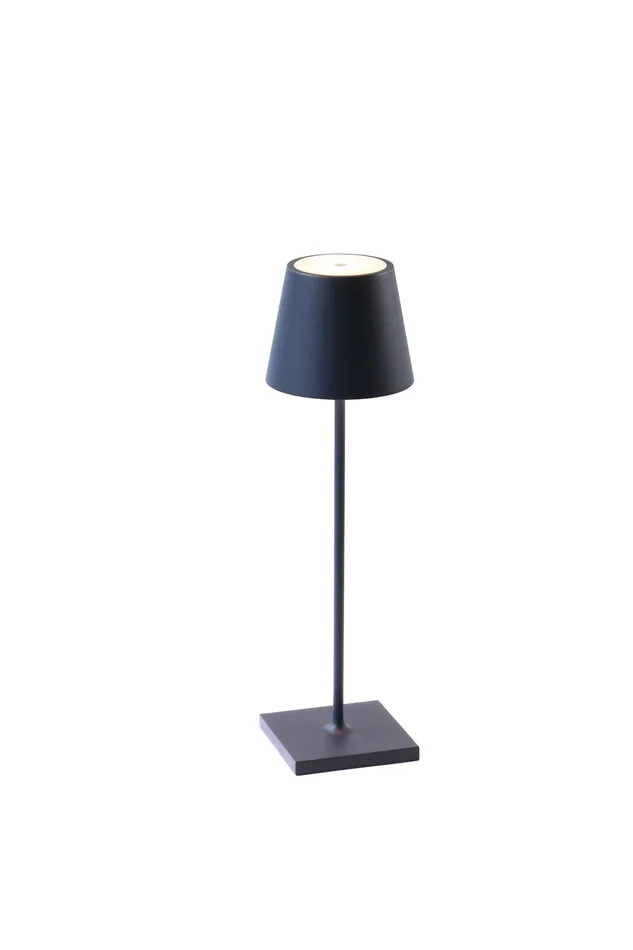 Zafferano LD0340Y4 Poldina LED Table Lamp, Steel Blue