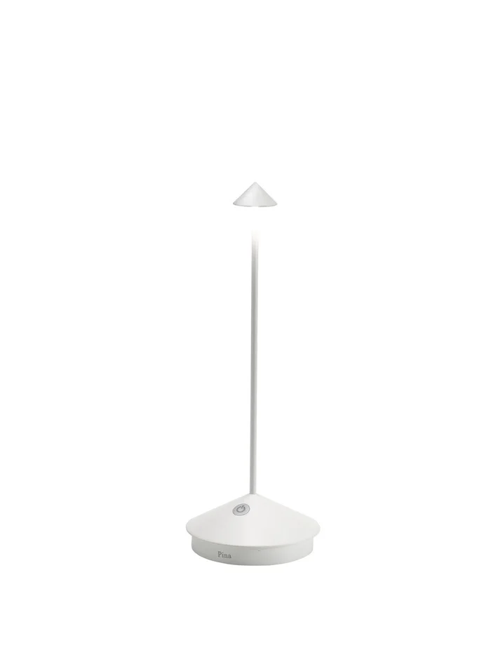 Zafferano LD0650B4 Pina LED Table Lamp, White