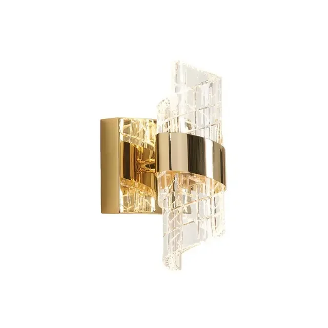Zanthus Gold with Clear LED Wall Light
